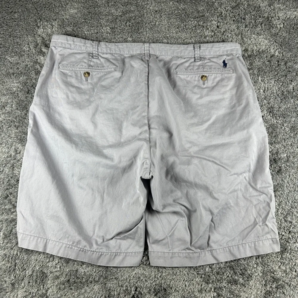 Polo Ralph Lauren Classic Fit Shorts Mens 44x10 Grey Chino Twill Cotton Casual